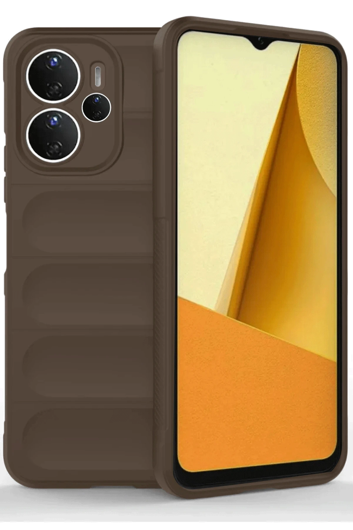 Newface Xiaomi Redmi Note 14 4G Kılıf Optimum Silikon - Kahverengi