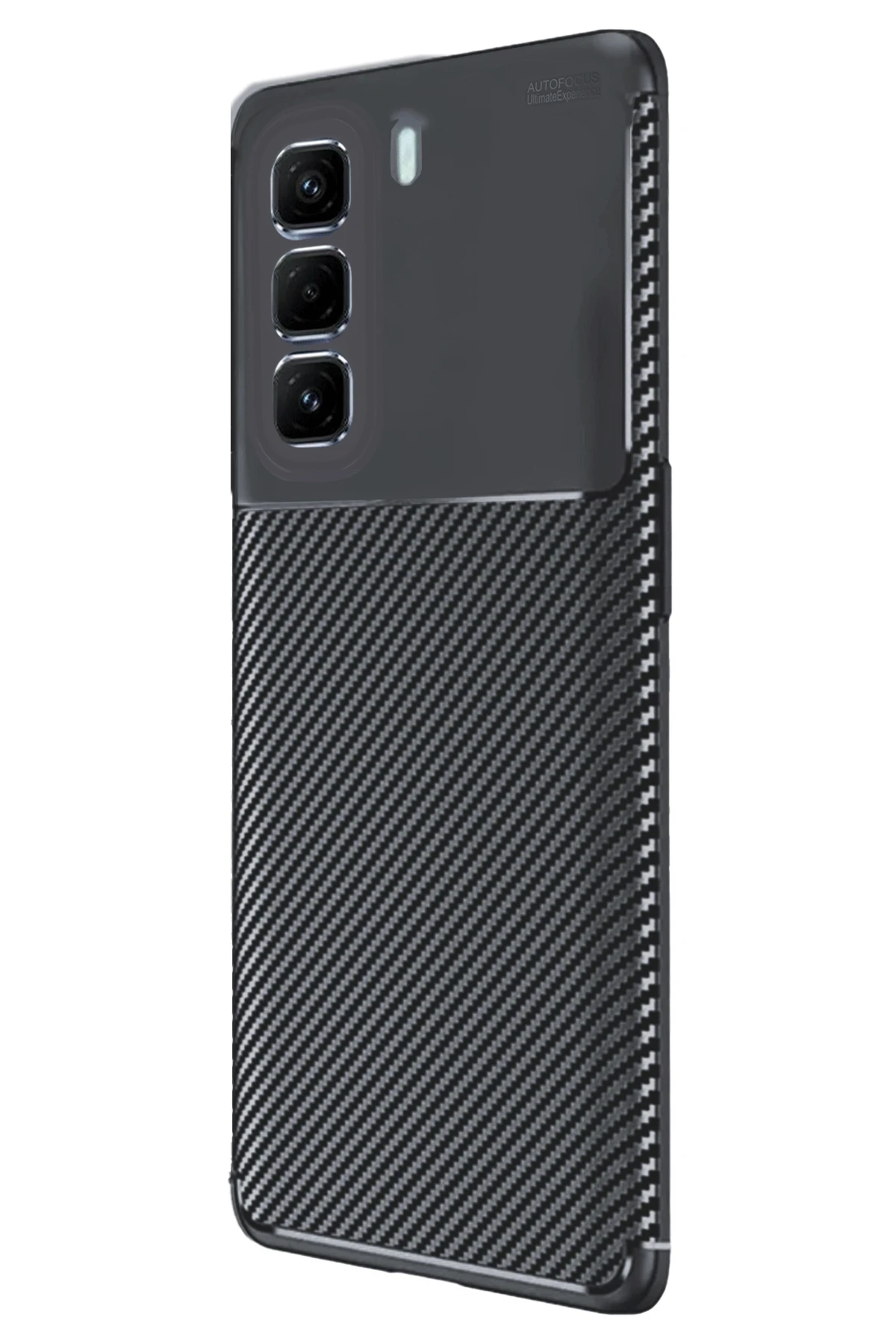 Newface İnfinix Hot 50 4G Kılıf Auto Focus Karbon Kapak - Siyah — görsel 2