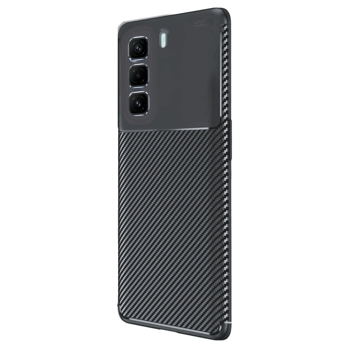 Newface İnfinix Hot 50 4G Kılıf Auto Focus Karbon Kapak - Siyah — görsel 5