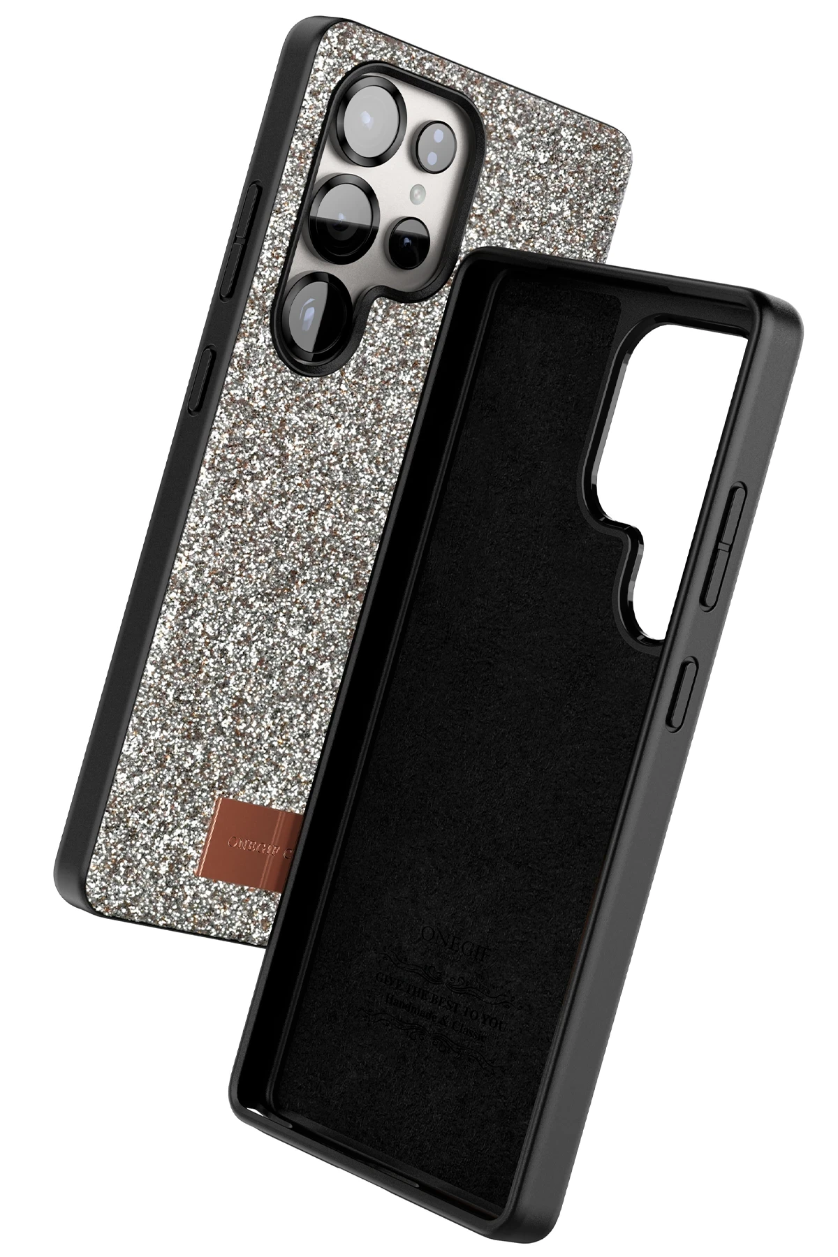 Onegif Samsung Galaxy S25 Ultra Bright Simli Kapak - Gold