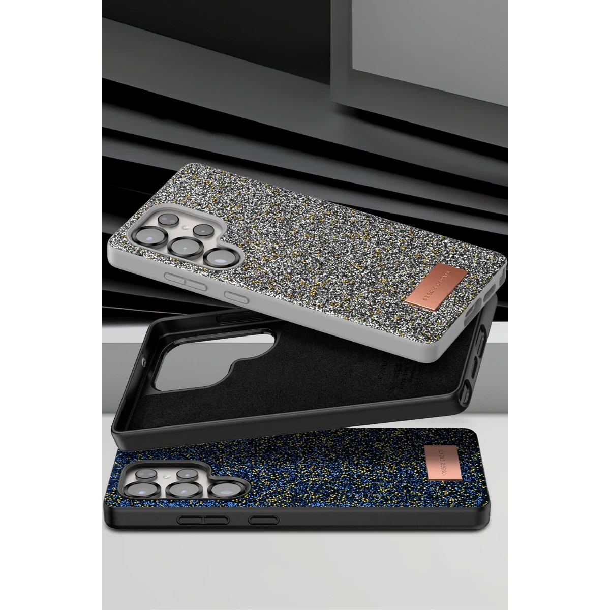 Onegif Samsung Galaxy S25 Ultra Bright Simli Kapak - Derin Mor