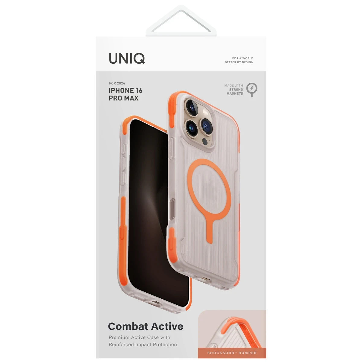 Uniq Apple iPhone 16 Pro Max Combat Active Magsafe Kapak - Turuncu