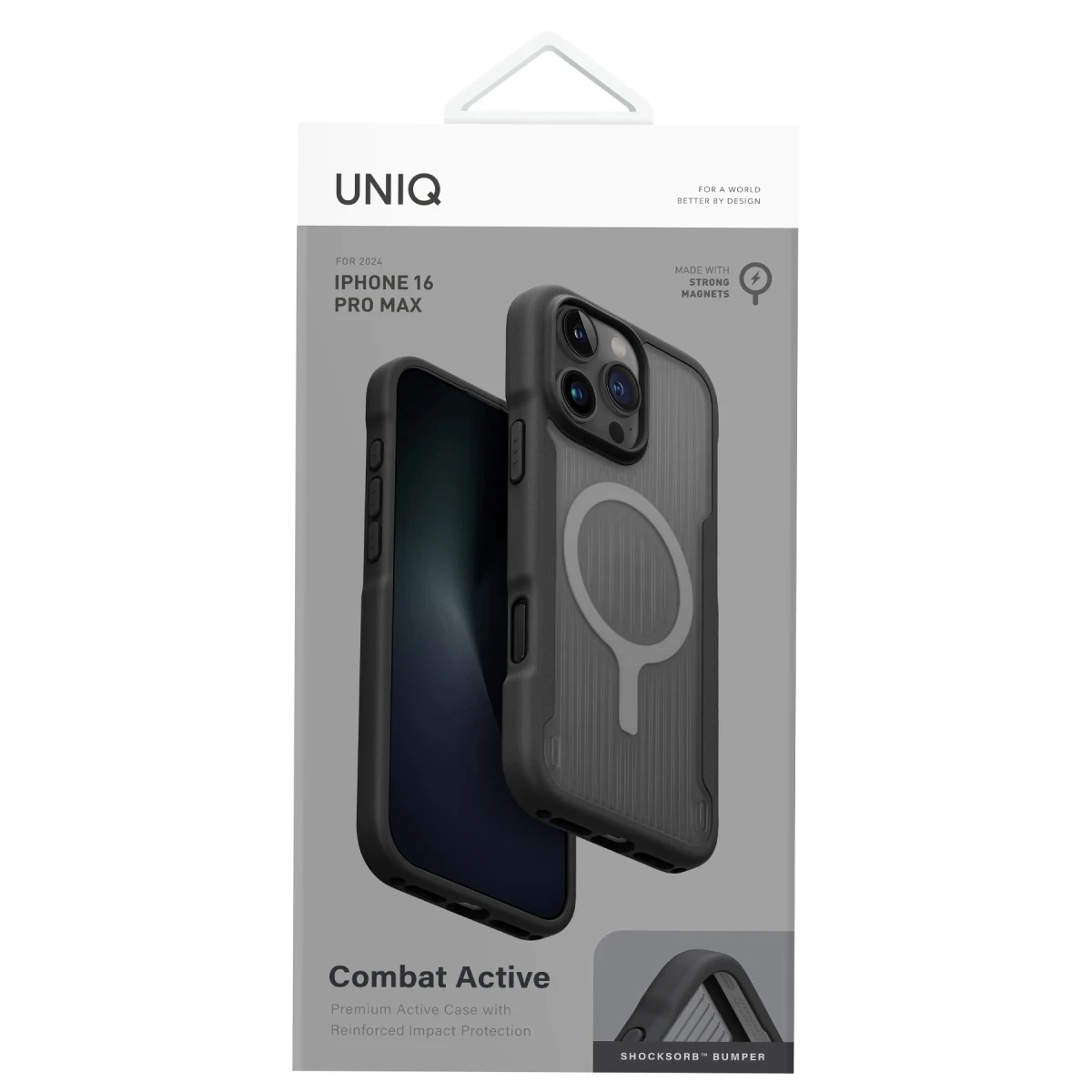 Uniq Apple iPhone 16 Pro Combat Active Magsafe Kapak - Siyah