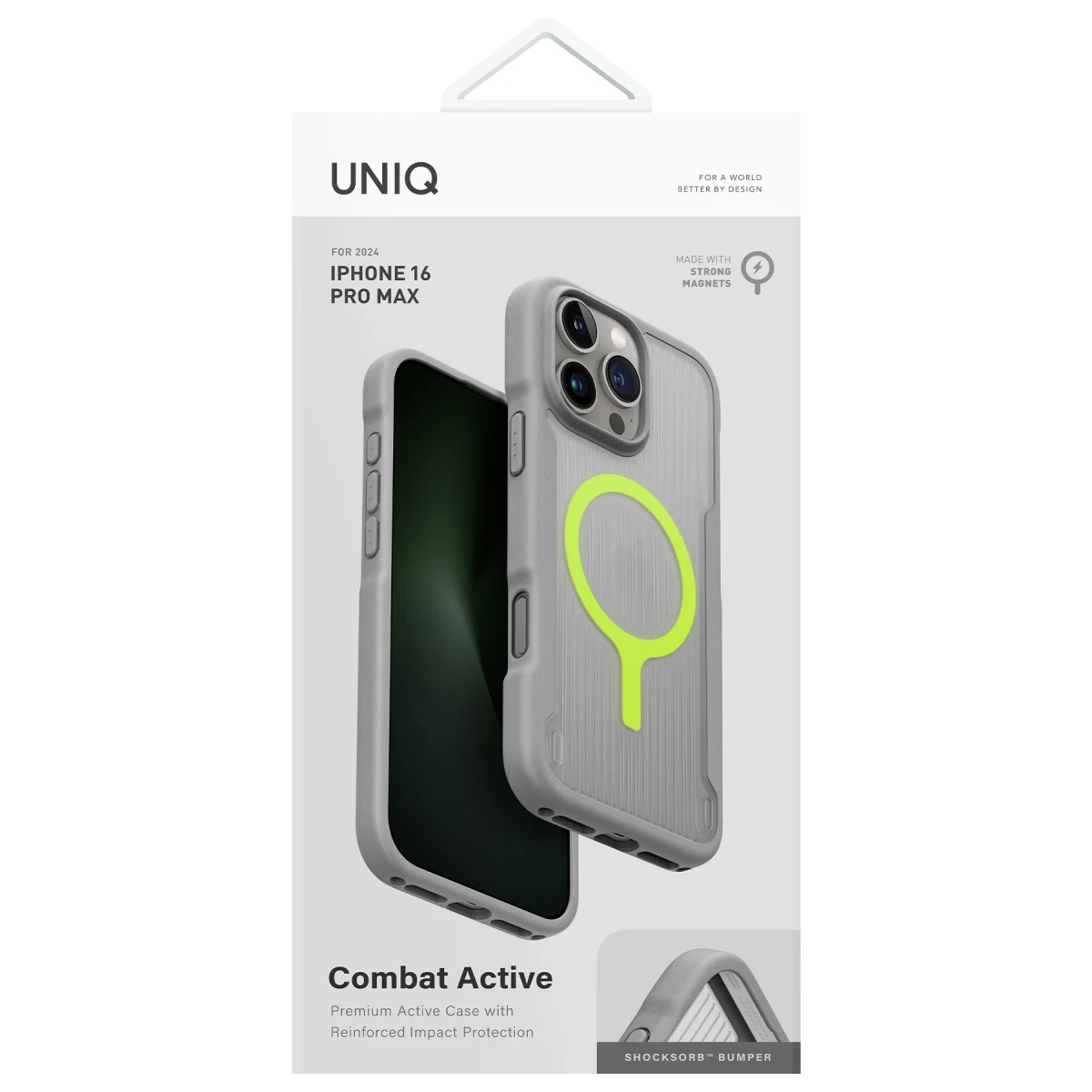 Uniq Apple iPhone 16 Pro Combat Active Magsafe Kapak - Titan Gri