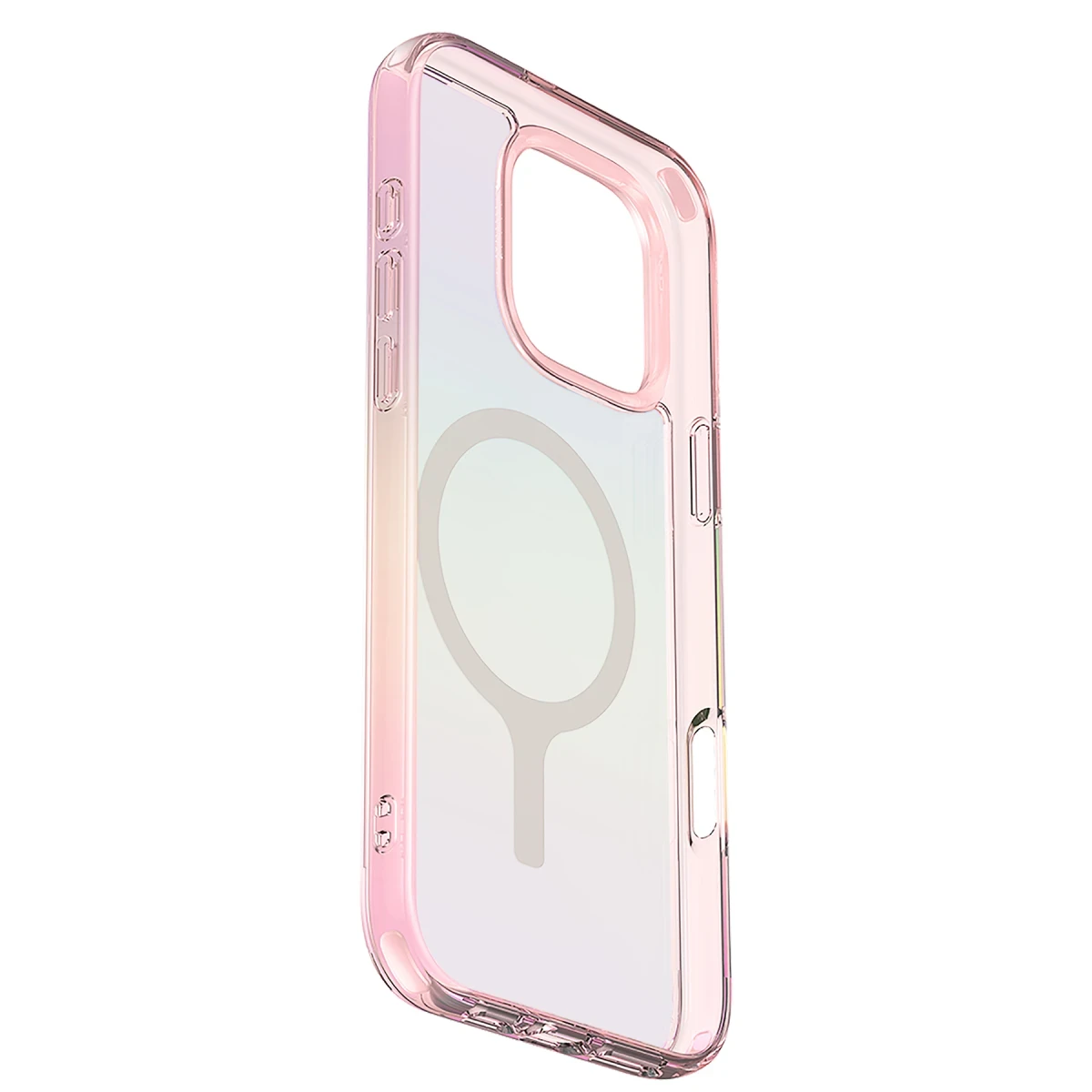 Uniq Apple iPhone 16 Pro Max Iridescia Magsafe Kapak - Pembe Rainbow