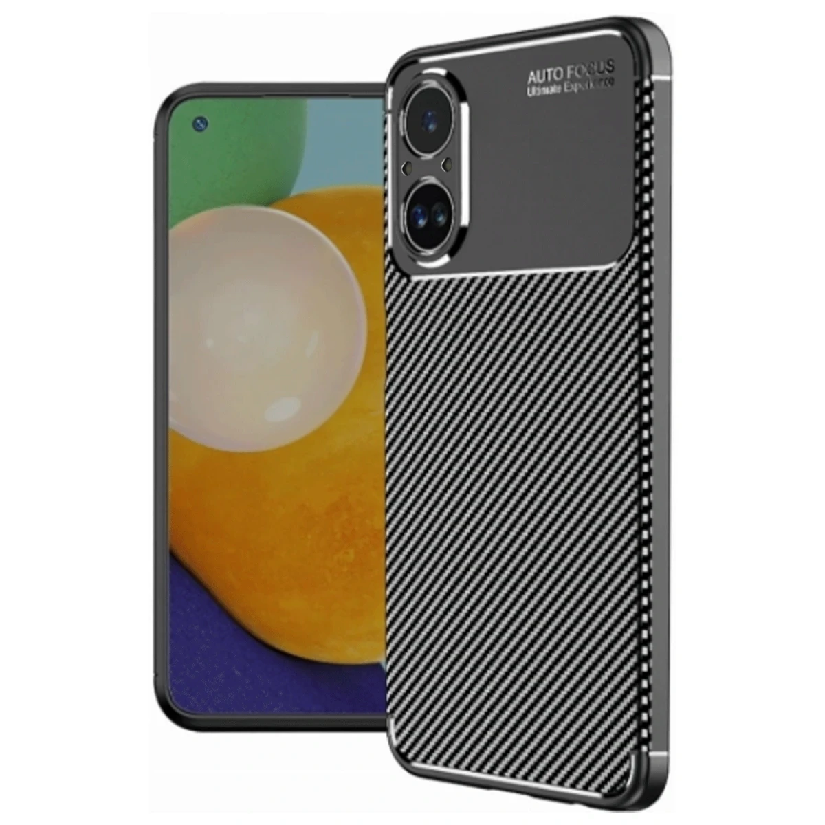 Newface Realme 12 Lite Kılıf Auto Focus Karbon Kapak - Siyah — görsel 3