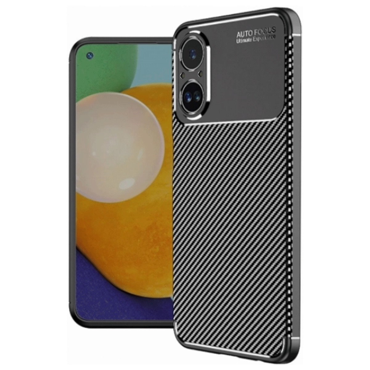 Newface Realme 12 Lite Kılıf Auto Focus Karbon Kapak - Siyah — görsel 5