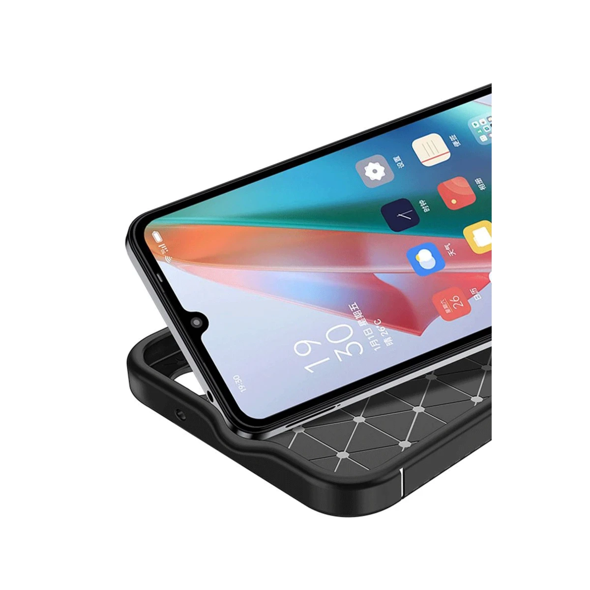 Newface Realme 12 Lite Kılıf Auto Focus Karbon Kapak - Siyah — görsel 4