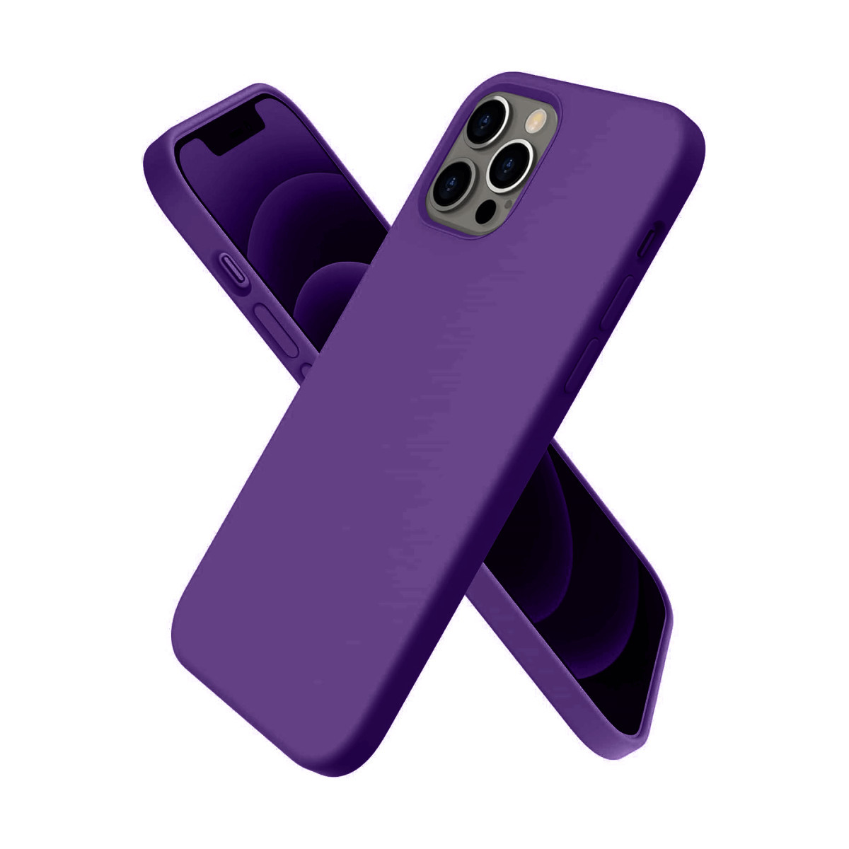 Newface Apple iPhone 12 Pro Kılıf First Silikon - Mürdüm — görsel 5