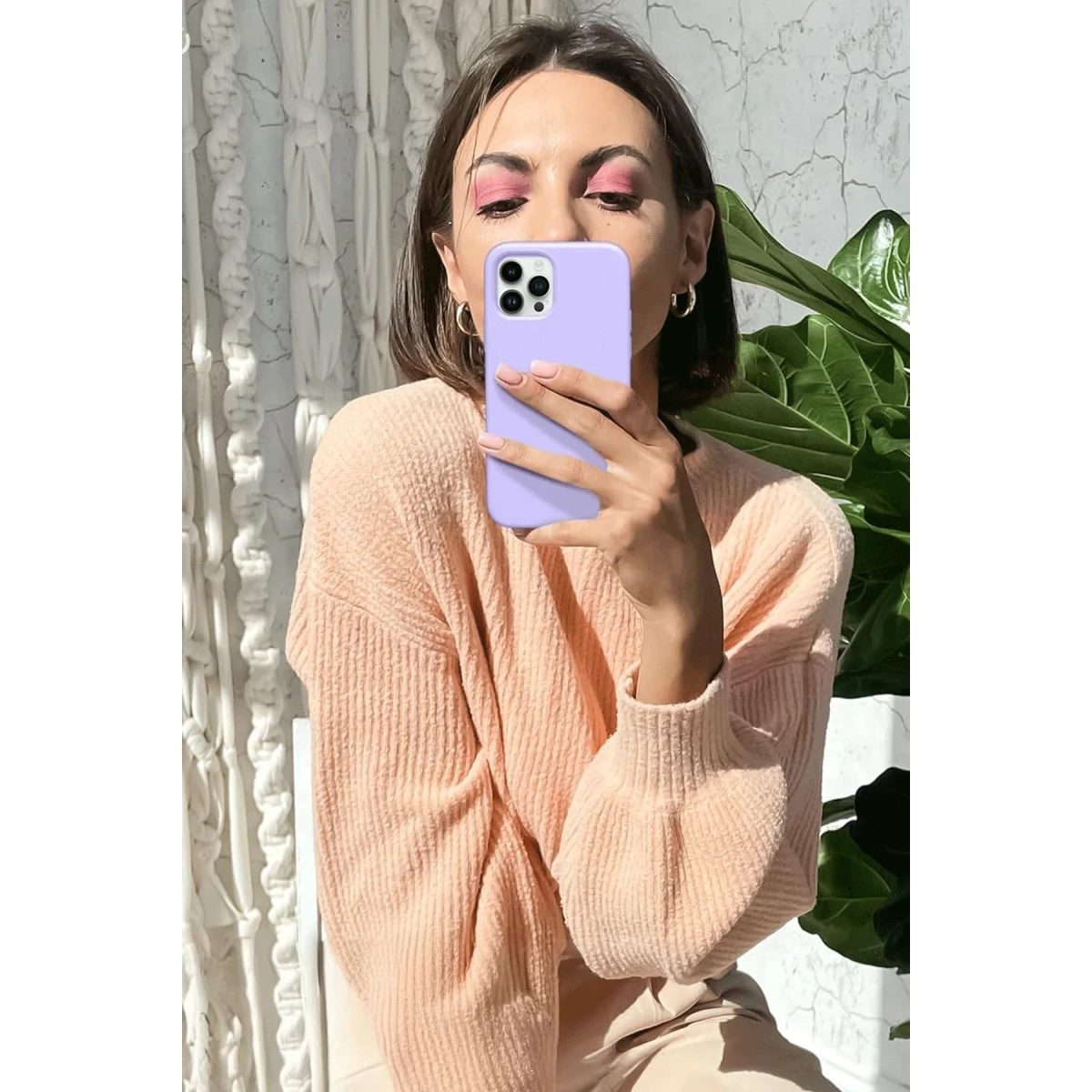 Newface Apple iPhone 12 Pro Kılıf First Silikon - Mürdüm — görsel 4
