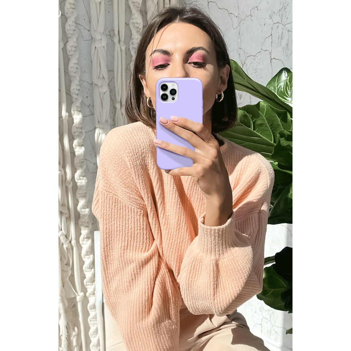 Newface Apple iPhone 12 Pro Kılıf First Silikon - Mürdüm — görsel 6