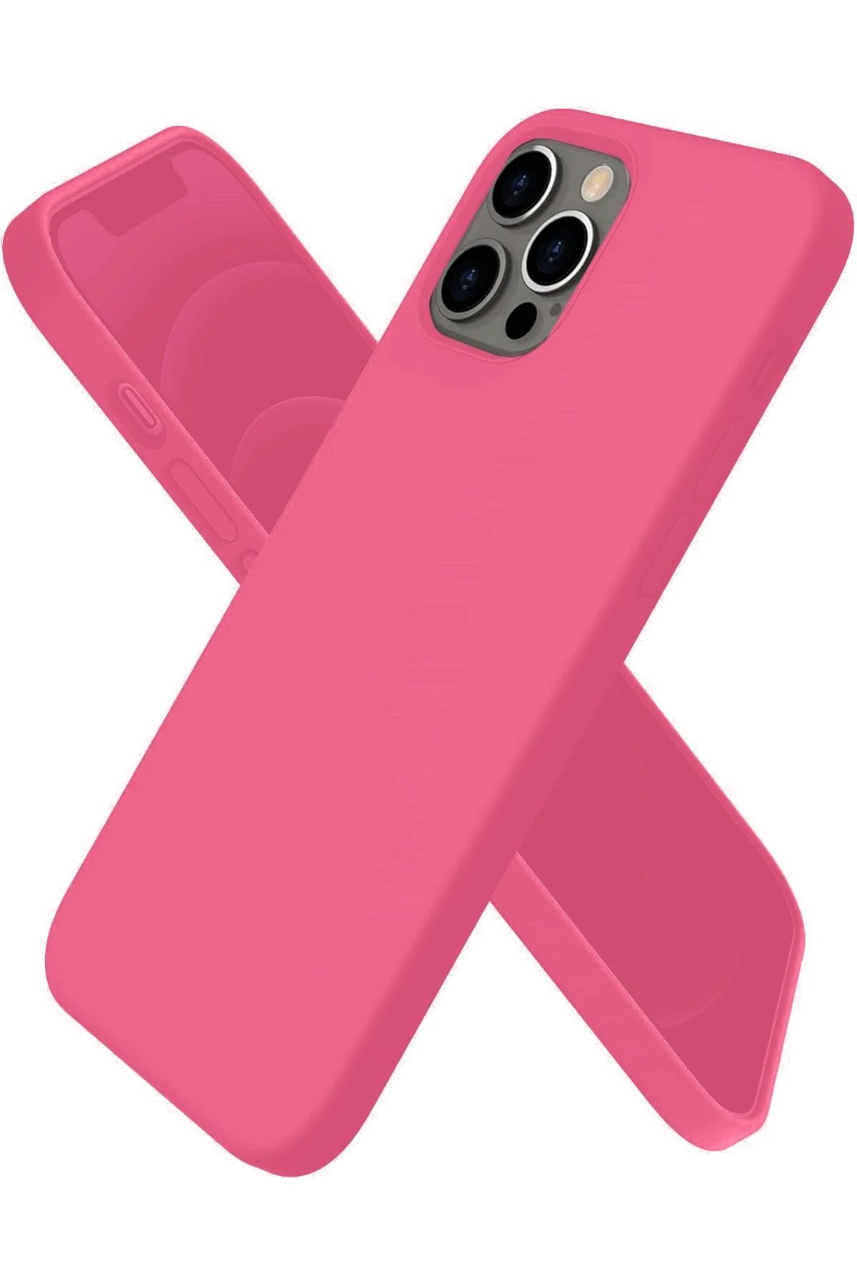 Newface iPhone 12 Pro Kılıf First Silikon - Pembe