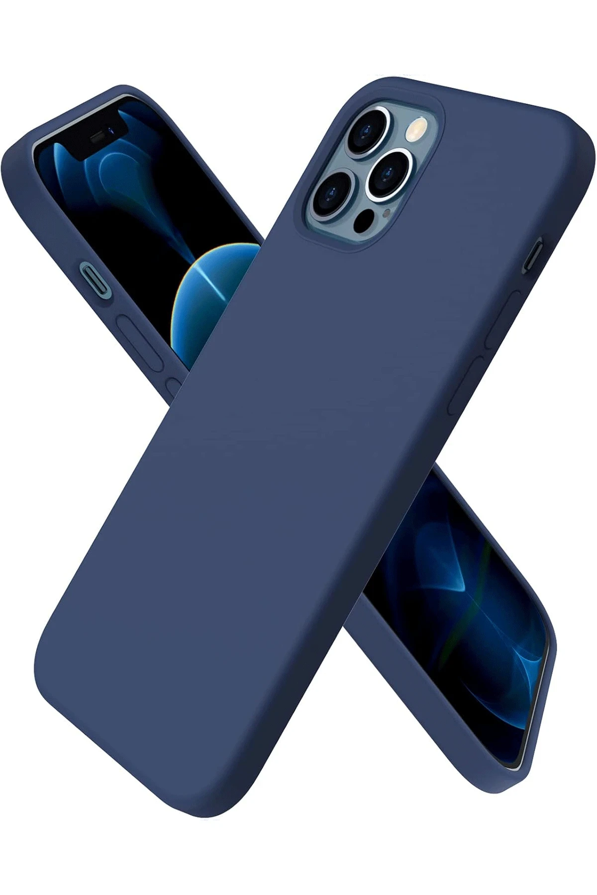 Newface iPhone 12 Pro Max Kılıf First Silikon - Lacivert