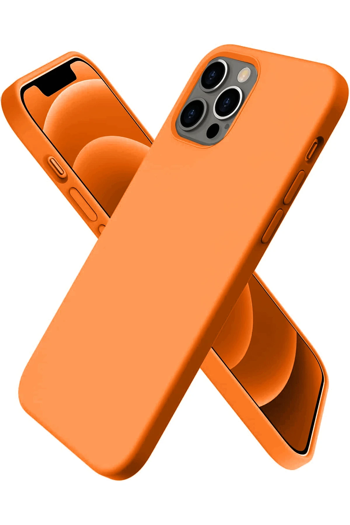 Newface iPhone 12 Pro Max Kılıf First Silikon - Turuncu