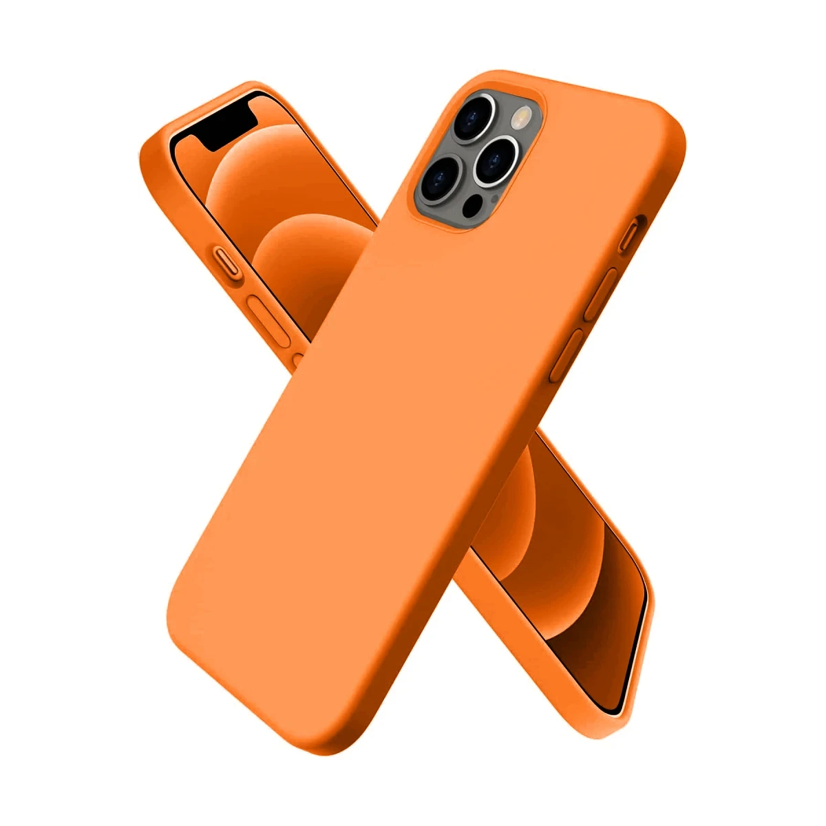 Newface Apple iPhone 12 Pro Max Kılıf First Silikon - Turuncu