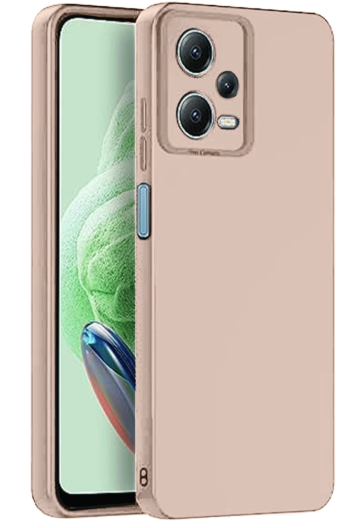 Newface Xiaomi Redmi Note 12 Pro 5G Kılıf Nano içi Kadife Silikon - Pudra