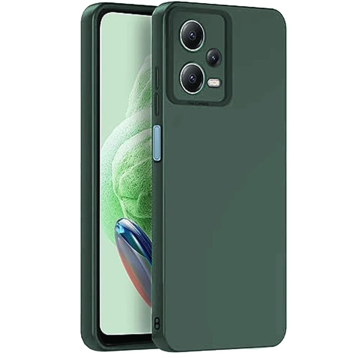 Newface Xiaomi Redmi Note 12 Pro 5G Kılıf Nano içi Kadife Silikon - Koyu Yeşil