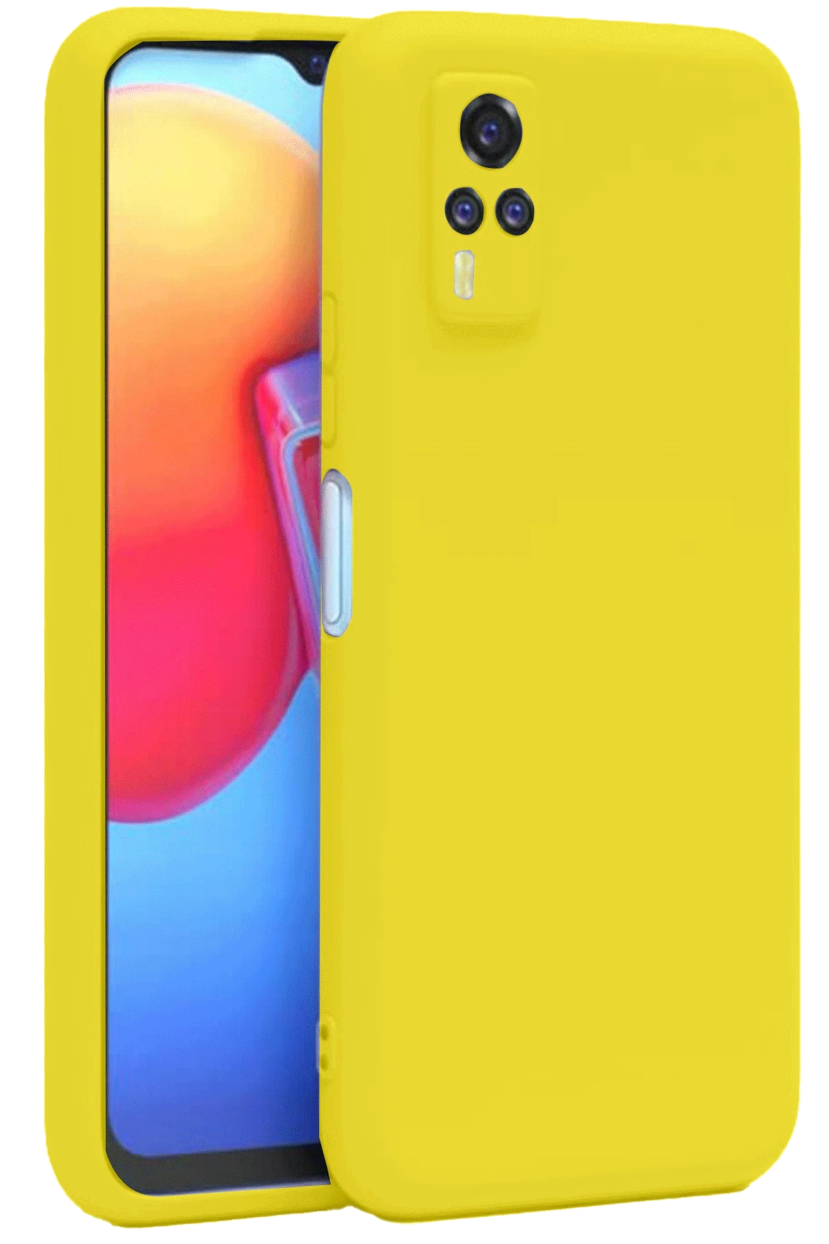 Newface Vivo Y53S Kılıf Nano içi Kadife Silikon - Sarı