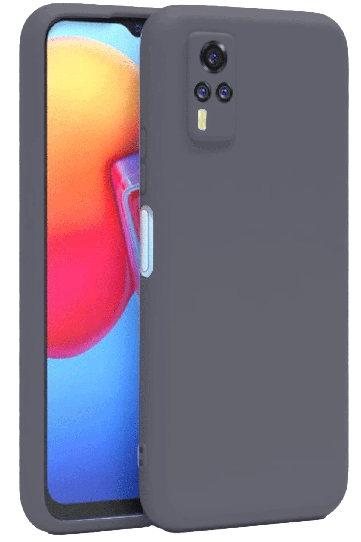 Newface Vivo Y53S Kılıf Nano içi Kadife Silikon - Gri