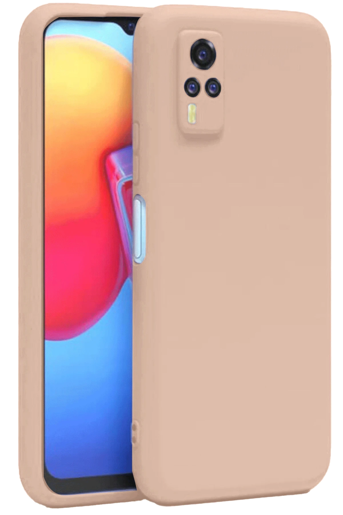 Newface Vivo Y53S Kılıf Nano içi Kadife Silikon - Pudra