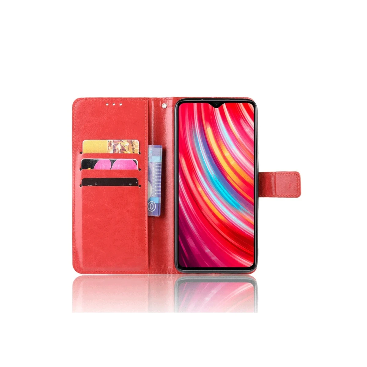 Newface Xiaomi Redmi Note 8 Pro Kılıf Trend S Plus Kapaklı Kılıf - Kırmızı — görsel 7