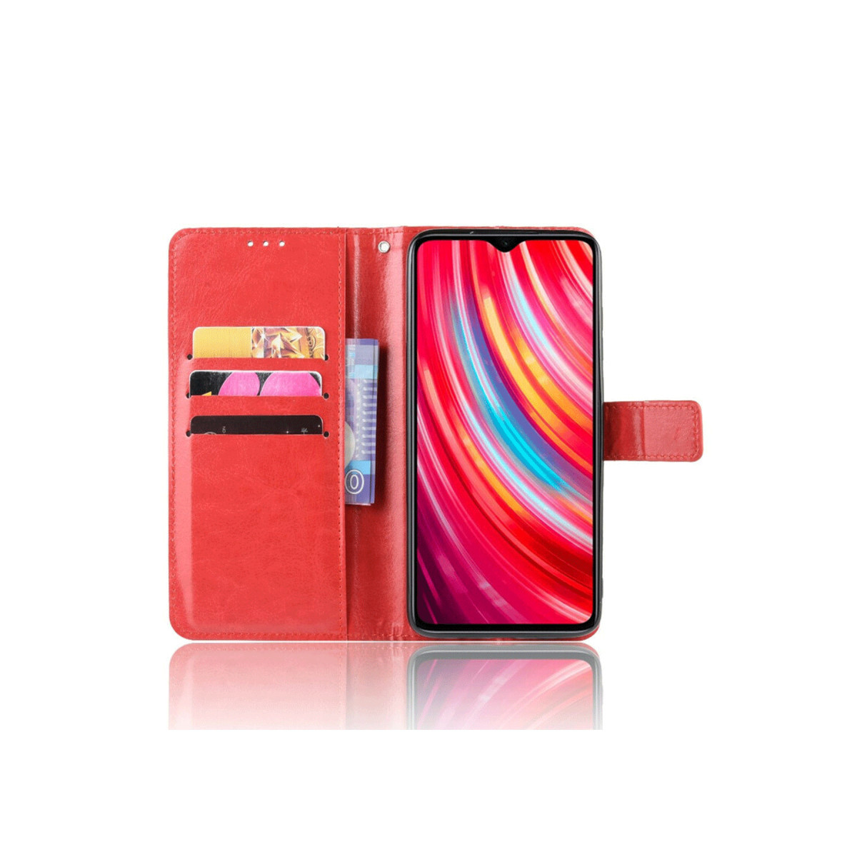 Newface Xiaomi Redmi Note 8 Pro Kılıf Trend S Plus Kapaklı Kılıf - Kırmızı — görsel 11