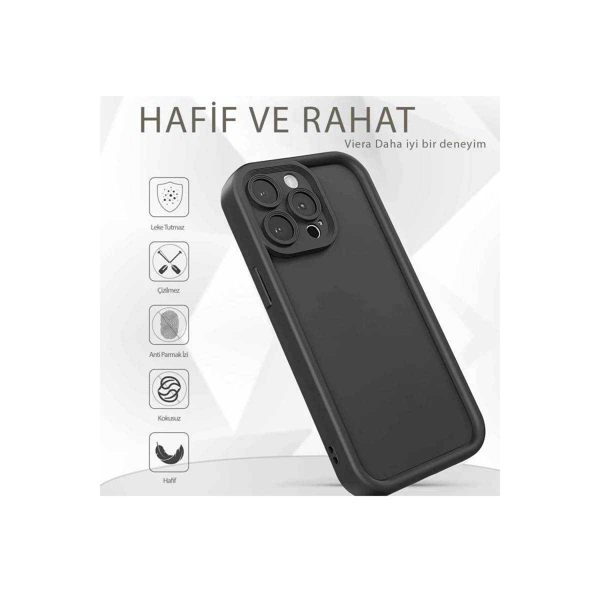 Newface Apple iPhone 16 Pro Max Kılıf Viera Silikon - Siyah — görsel 10