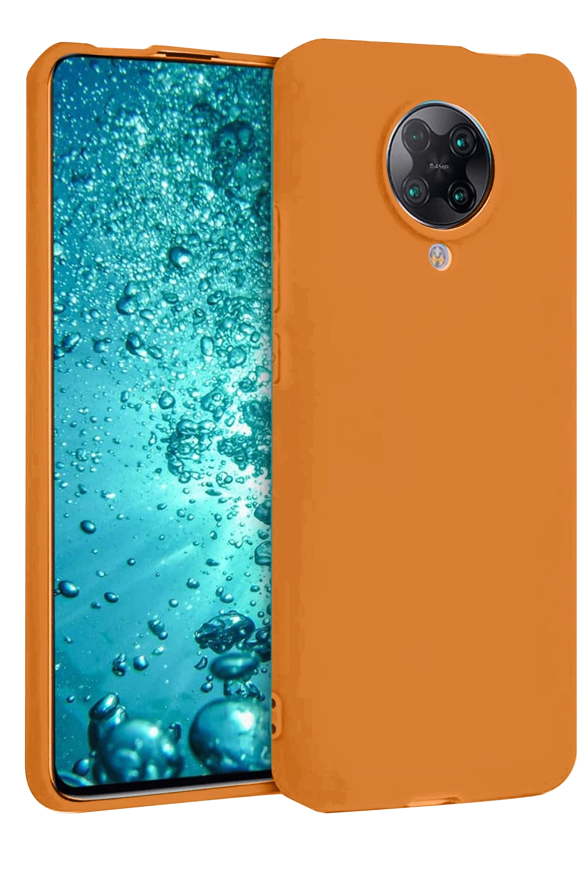 Newface Xiaomi Redmi K30 Pro Kılıf Nano içi Kadife Silikon - Turuncu