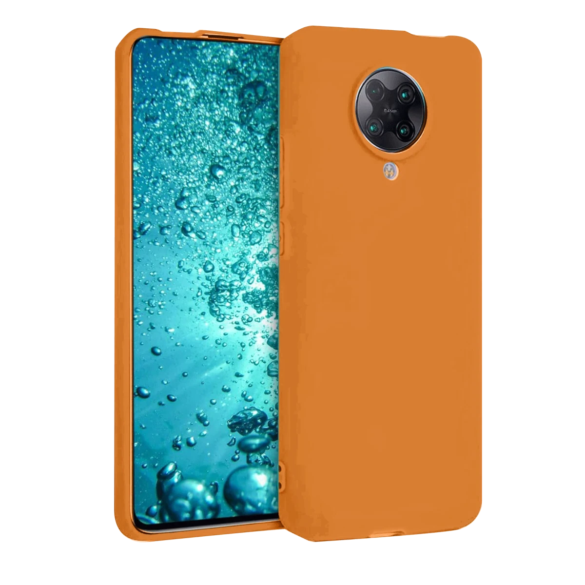 Newface Xiaomi Redmi K30 Pro Kılıf Nano içi Kadife Silikon - Turuncu