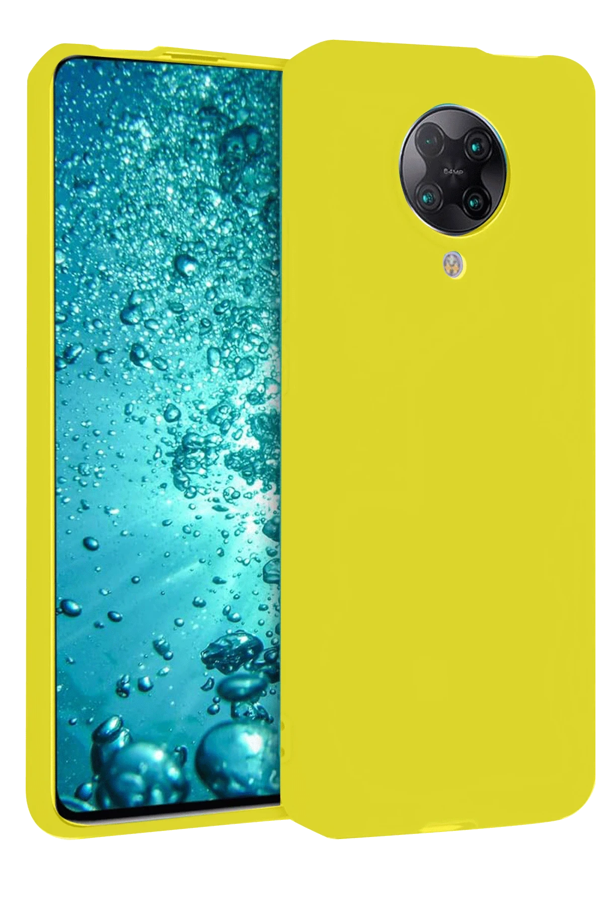 Newface Xiaomi Redmi K30 Pro Kılıf Nano içi Kadife Silikon - Sarı