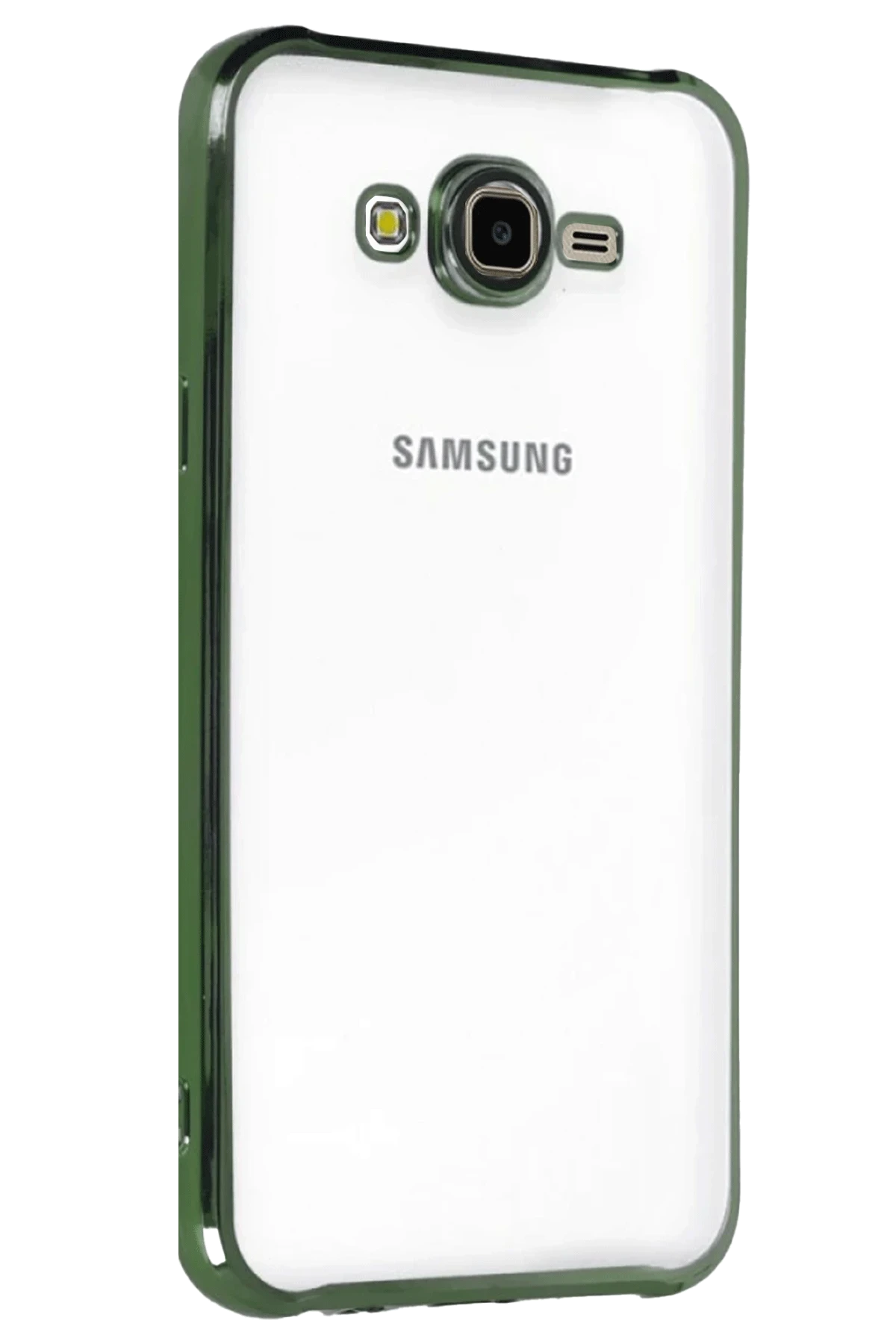 Newface Samsung Galaxy J7 Kılıf Razer Lensli Silikon - Yeşil
