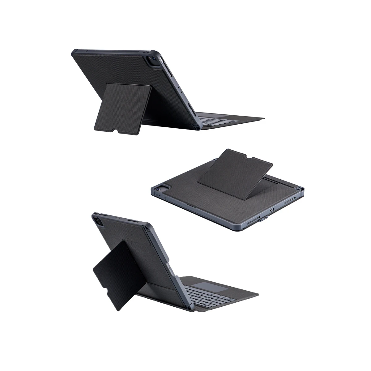 Newface Apple T5509D iPad Pro 12.9 (2022) Kılıf Palermo Ledli Klavyeli Standlı Tablet Kılıfı - Siyah — görsel 10