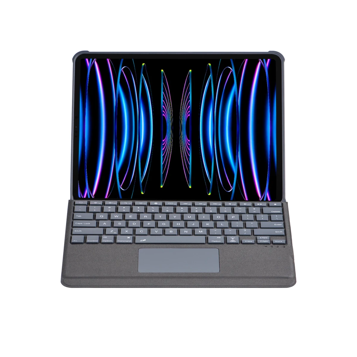 Newface Apple T5509D iPad Pro 12.9 (2022) Kılıf Palermo Ledli Klavyeli Standlı Tablet Kılıfı - Siyah — görsel 6
