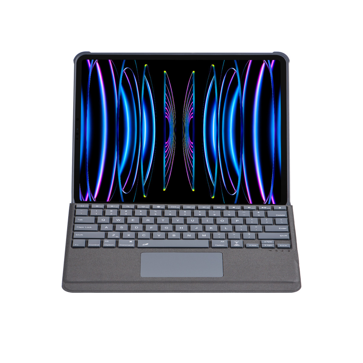 Newface Apple T5509D iPad Pro 12.9 (2022) Kılıf Palermo Ledli Klavyeli Standlı Tablet Kılıfı - Siyah — görsel 11