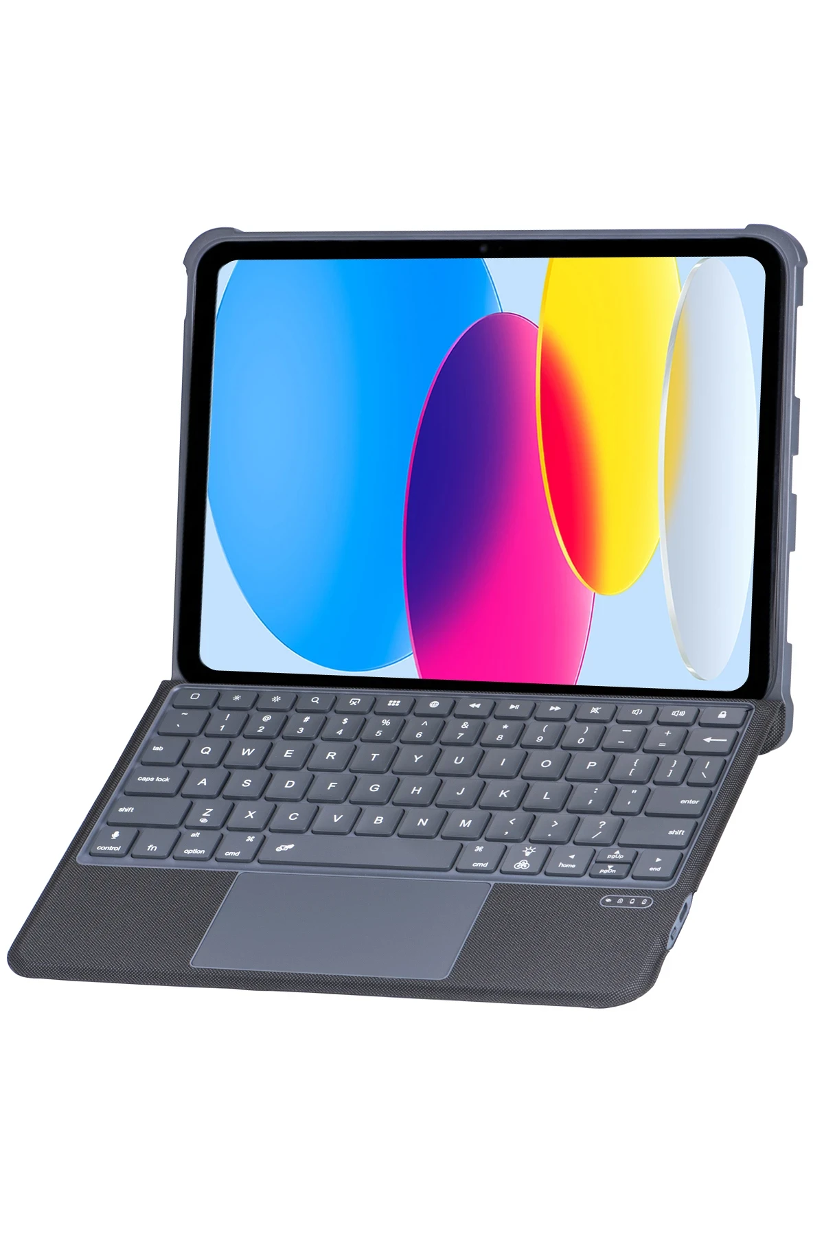 Newface Apple T5508D iPad 2022 10.9 (10.Nesil) Kılıf Palermo Ledli Klavyeli Standlı Tablet Kılıfı - Siyah