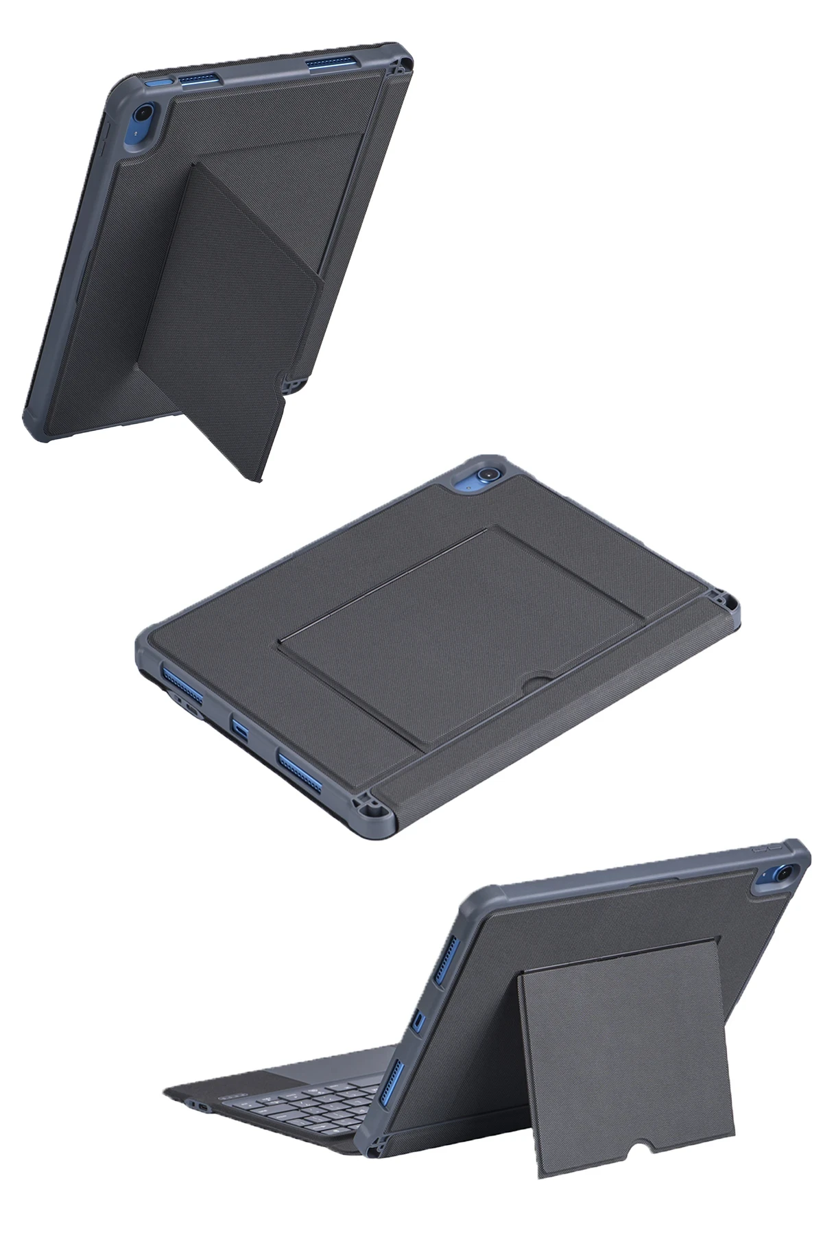 Newface Apple T5508D iPad 2022 10.9 (10.Nesil) Kılıf Palermo Ledli Klavyeli Standlı Tablet Kılıfı - Siyah — görsel 4