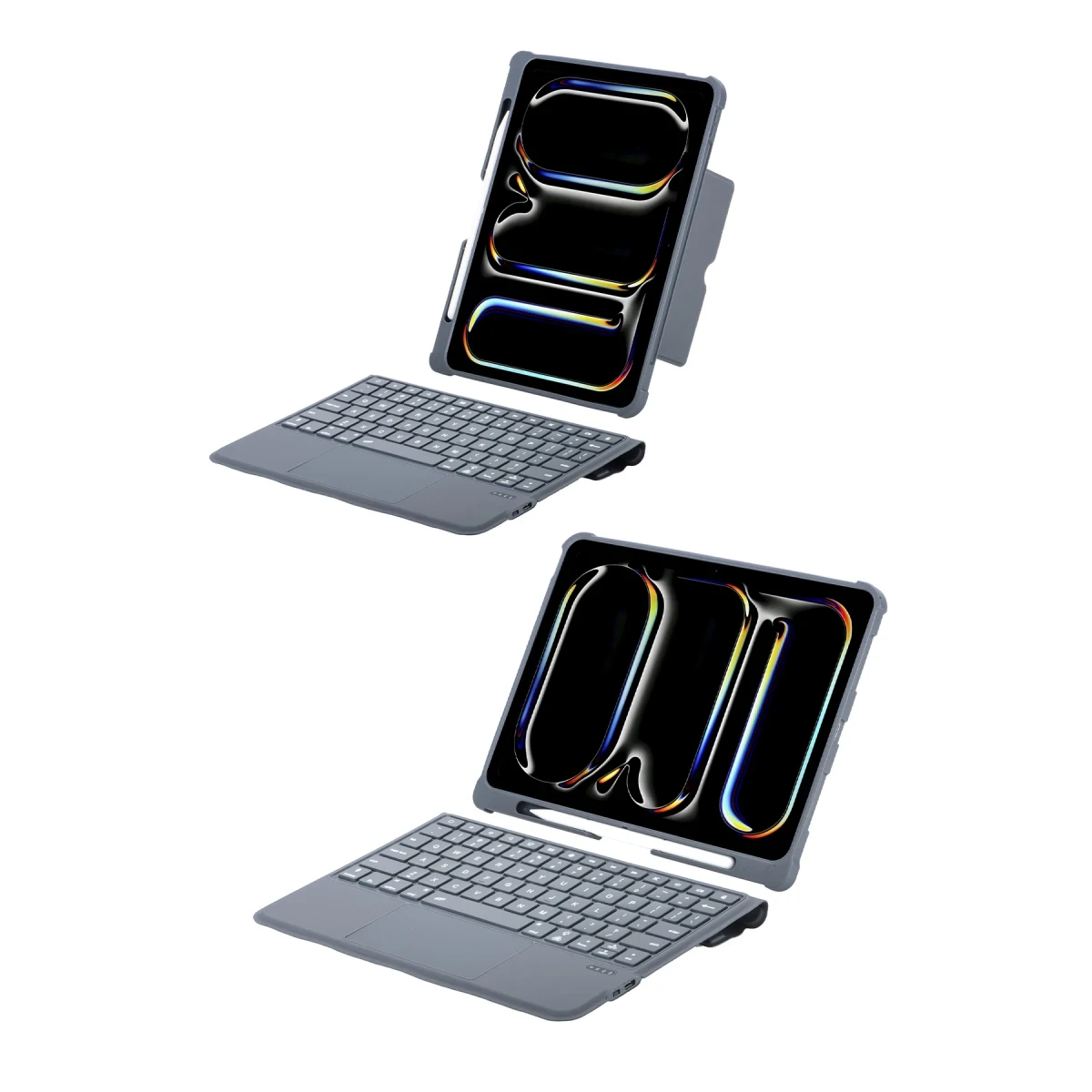 Newface Apple T5504D iPad Pro 11 (2024) Kılıf Palermo Ledli Klavyeli Standlı Tablet Kılıfı - Siyah — görsel 10