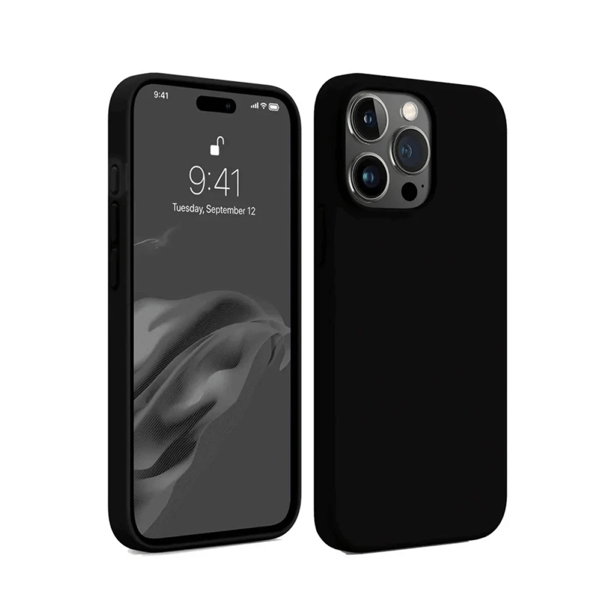 Newface Apple iPhone 15 Pro Max Kılıf First Silikon - Siyah