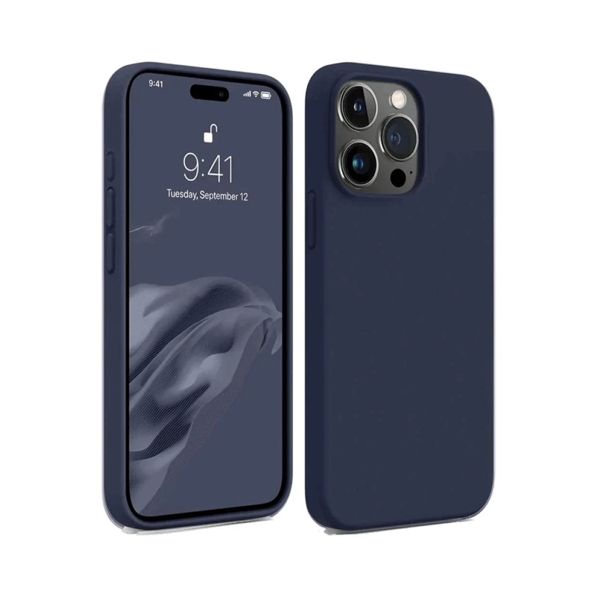 Newface Apple iPhone 15 Pro Max Kılıf First Silikon - Lacivert