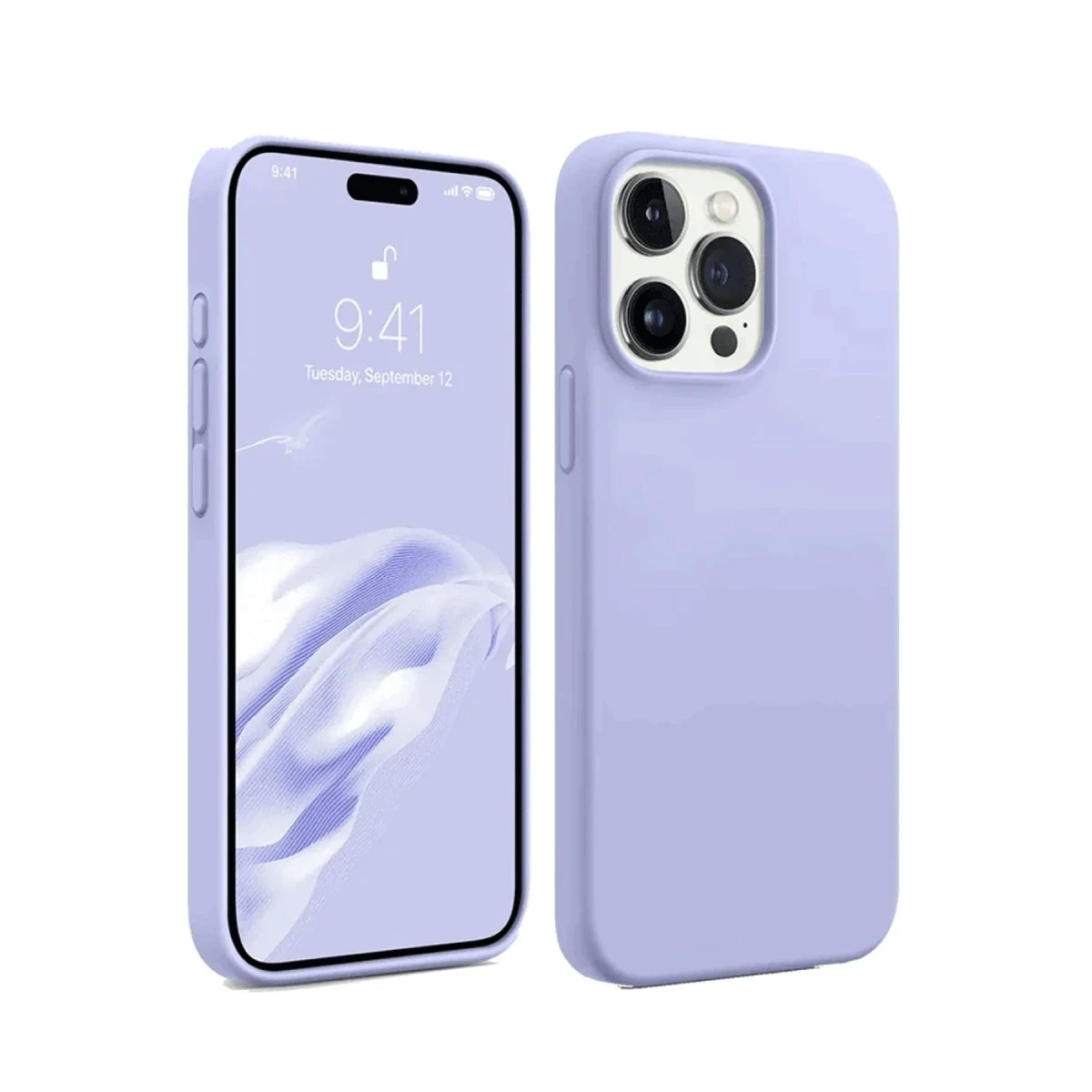 Newface Apple iPhone 15 Pro Max Kılıf First Silikon - Lila