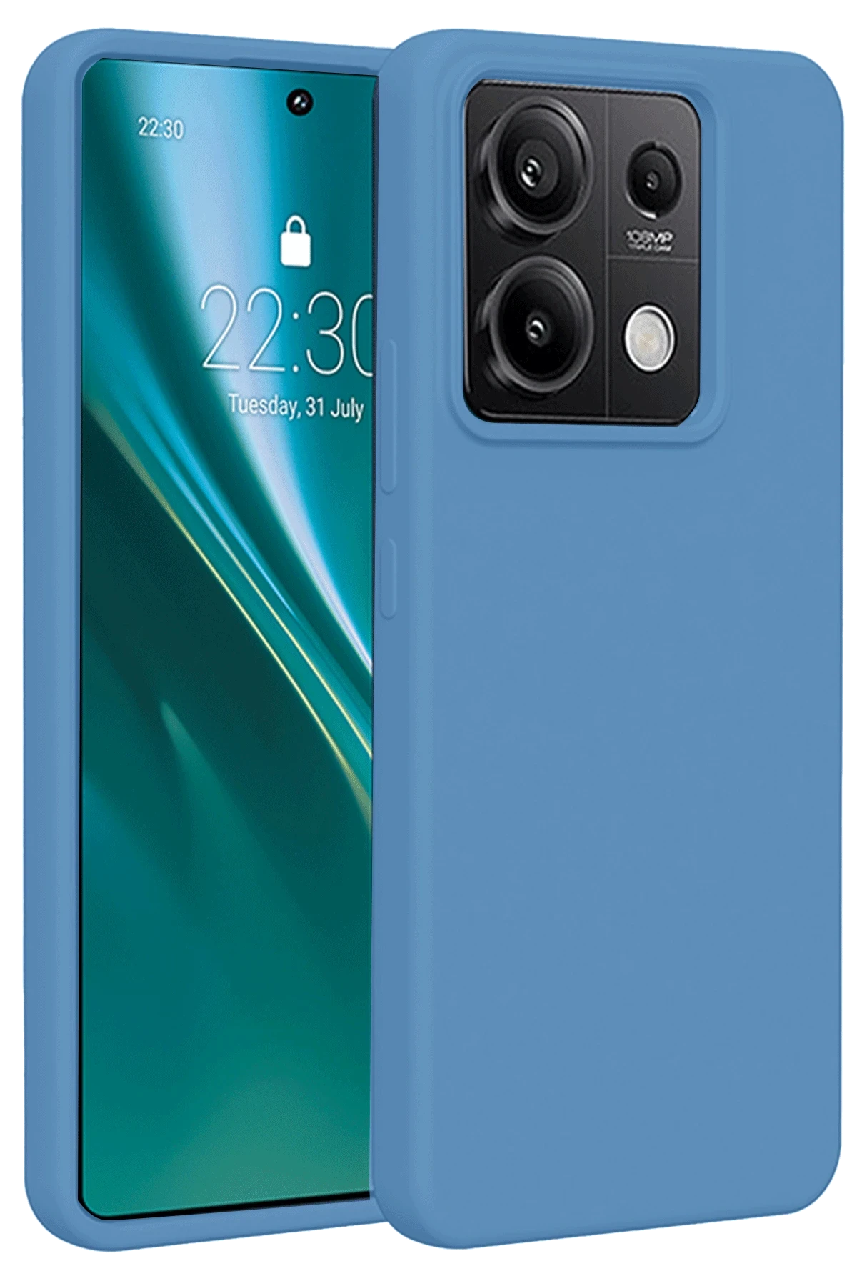 Newface Xiaomi Redmi Note 13 4G Kılıf First Silikon - Mavi