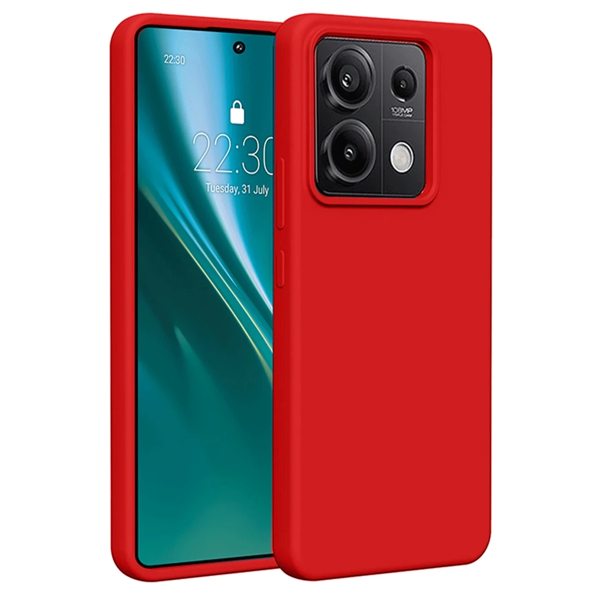 Newface Xiaomi Redmi Note 13 4G Kılıf First Silikon - Kırmızı
