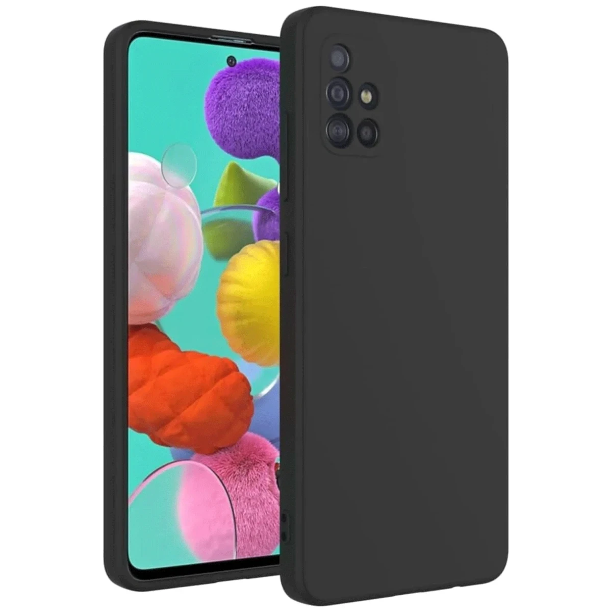 Newface Samsung Galaxy A31 Kılıf Nano içi Kadife Silikon - Siyah