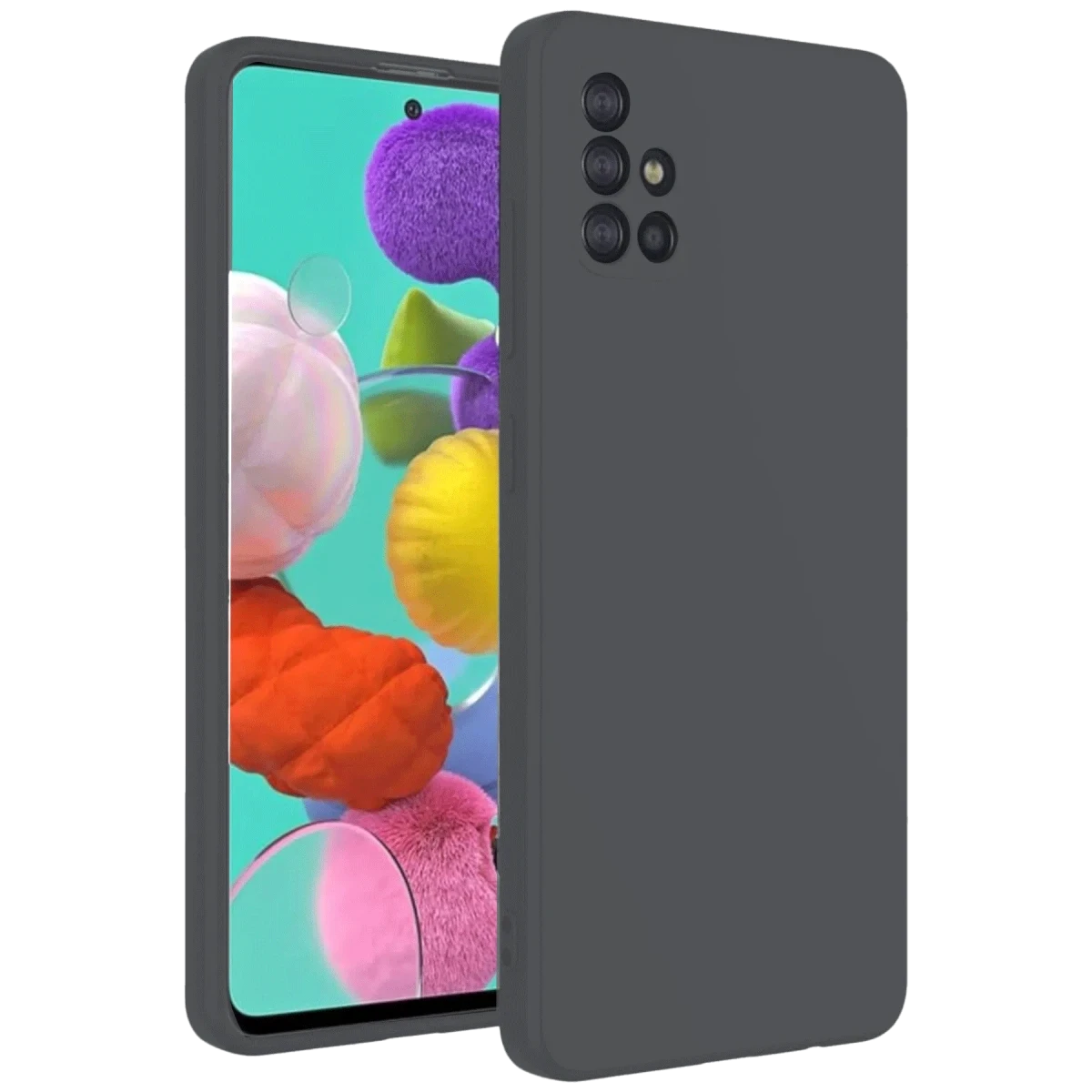 Newface Samsung Galaxy A31 Kılıf Nano içi Kadife Silikon - Gri
