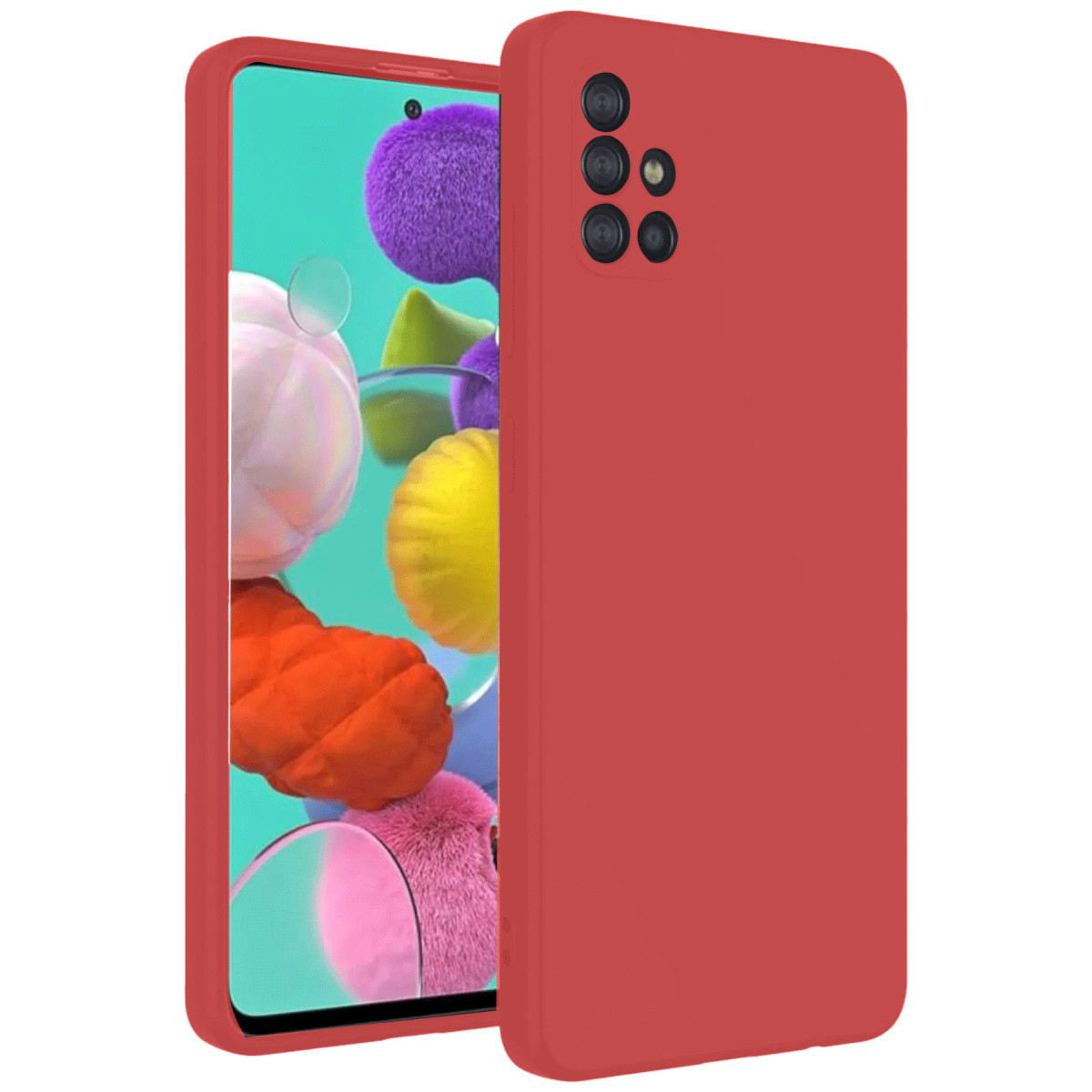 Newface Samsung Galaxy A31 Kılıf Nano içi Kadife Silikon - Kiremit — görsel 3