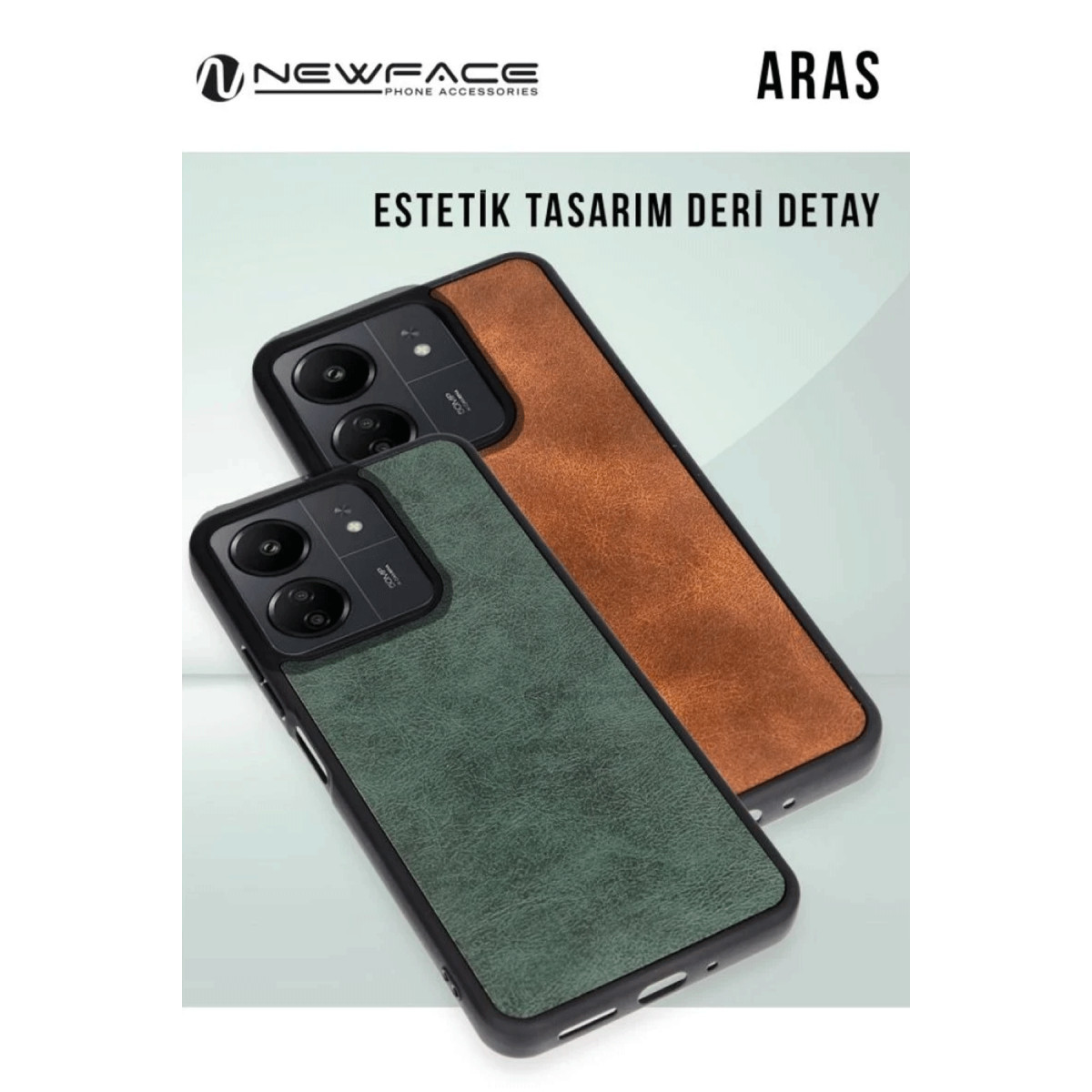 Newface Samsung Galaxy S24 FE Kılıf Aras Deri Kapak - Siyah — görsel 9