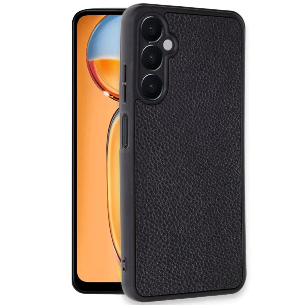 Newface Samsung Galaxy S24 FE Kılıf Aras Deri Kapak - Siyah — görsel 4