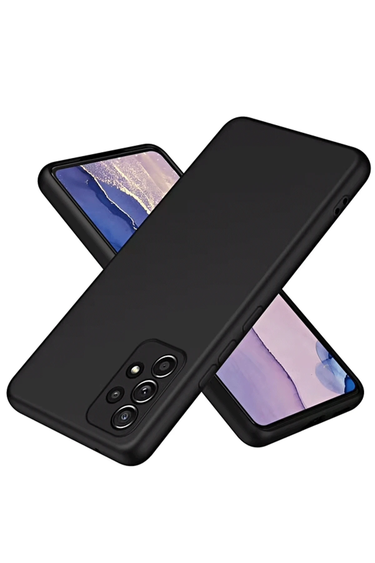 Newface Samsung Galaxy A72 Kılıf First Silikon - Siyah
