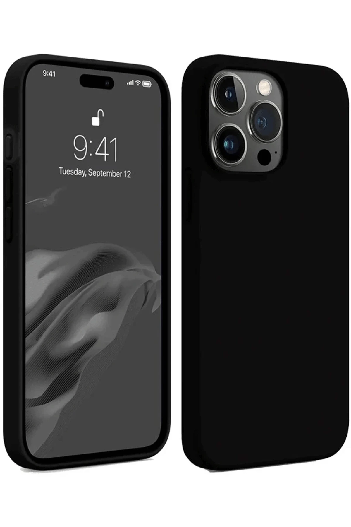 Newface iPhone 15 Pro Kılıf First Silikon - Siyah