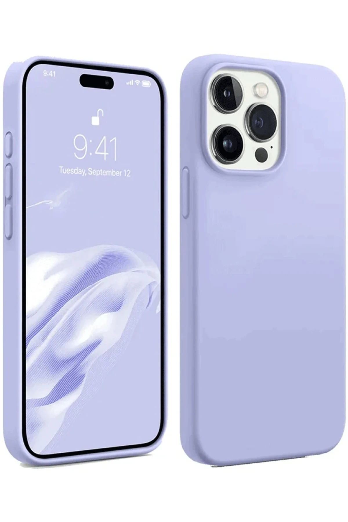 Newface iPhone 15 Pro Kılıf First Silikon - Lila